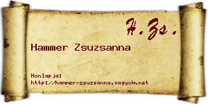 Hammer Zsuzsanna névjegykártya