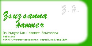 zsuzsanna hammer business card
